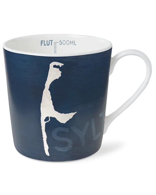 Tee Maass Becher Vintage Sylt blue Small