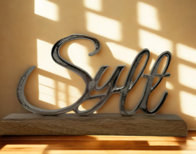 Sylt Schriftzug Mangoholz Klein