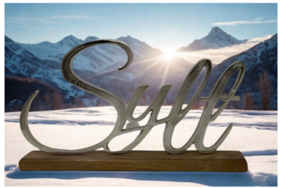 Sylt Schriftzug Mangoholz Groß