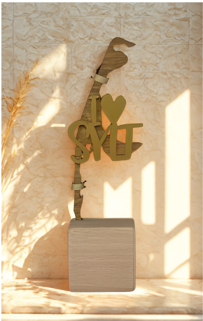 Deko Holzwürfel I love Sylt