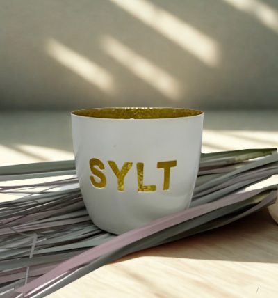 Windlicht Sylt Weiß