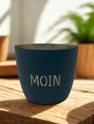 Windlicht Moin Navy (einseitig)