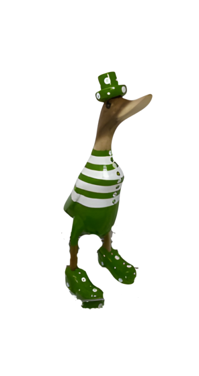 Dekoente aus Mangoholz Grün