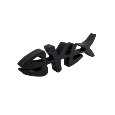 Holz-Syltfisch Deko Schwarz