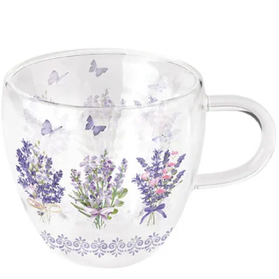 Ambiente Teeglas Lavendel doppelwandig