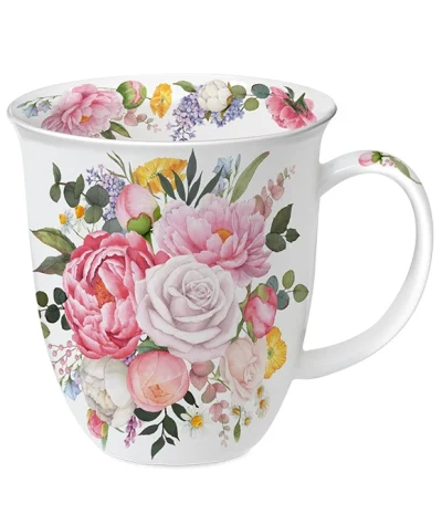 Tee Maass Becher Pfingstrosen